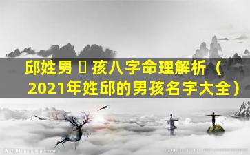 邱姓男 ☘ 孩八字命理解析（2021年姓邱的男孩名字大全）